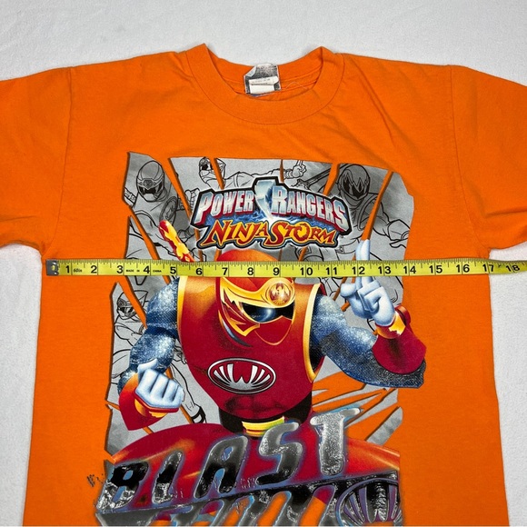 Vintage Power Rangers Red Wind Ranger Ninja Storm Tee Large 10/12 - Picture 7 of 11